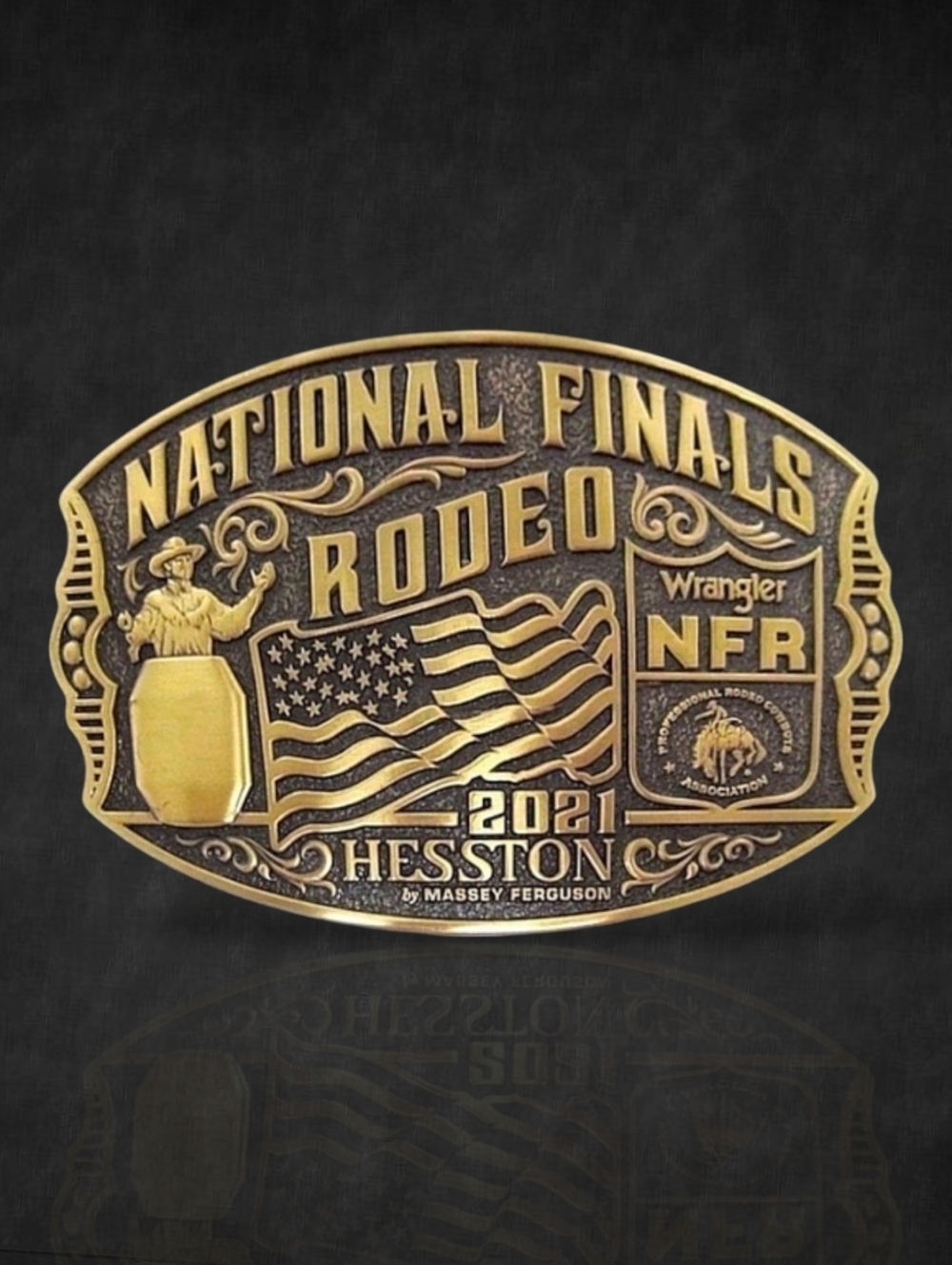 Montana Silversmiths LIMITED EDITION 2021‎ Hesston NFR Bronze Buckle $110 - NEW